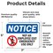Signmission Not An Employee Exit Emergency Sign With Symbol, 7 in W x Rectangle, Vinyl Decal OS-2PACK-NS-D-57-L-15141 - alternate 3